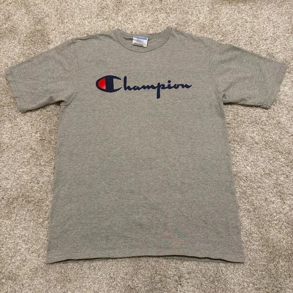 Vintage Champion Graphic T-Shirt | Heather Gray | Medium - Picture 2 of 4